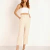 Stillwater Tops>Flirt Rib Crop Tank White