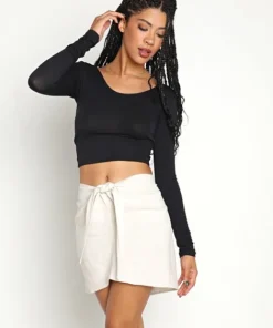 Stillwater Skirts>Forever Summer Mini Skirt Natural