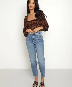 Stillwater Tops>Merrie Night Top Checker Brown Black