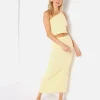 Stillwater Skirts>The Classic Rib Skirt Baby Yellow