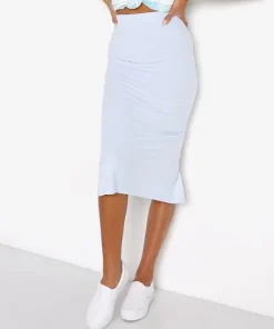 Stillwater Skirts>The Classic Rib Skirt Crystal Blue
