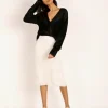 Stillwater Skirts>The Silky Midi Skirt White