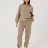 STYLERUNNER Knits>Solstice Polo Sweatshirt Pebble