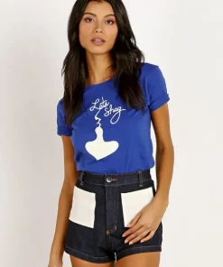 Sugarhigh Lovestoned Tops>Let's Shag Tee Blue