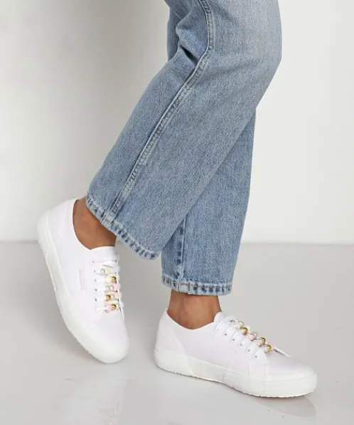 Superga Sneakers>2750 Beads Classic Sneaker White with Beads