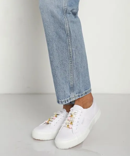 Superga Sneakers>2750 Beads Classic Sneaker White with Beads