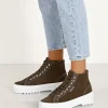 Superga Sneakers>2341 Suede High Top Sneaker Dark Grey