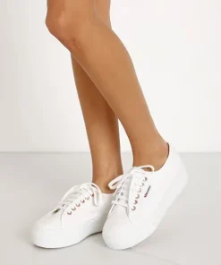 Superga Sneakers>Acotw Linea Up and Down Platform Sneaker White-Rose Gold