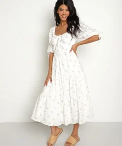 Sweet En Forme Dresses>Bouquet Floral and Diamond Midi
