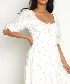 Sweet En Forme Dresses>Bouquet Floral and Diamond Midi