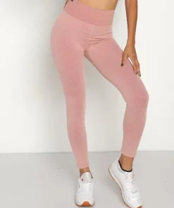 The Upside Bottoms>Circular Knit Midi Pant Pink