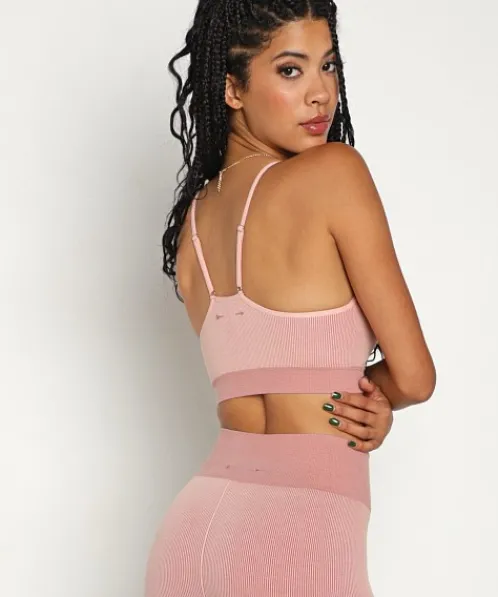 The Upside Sports Bras>Circular Knit Zahra Sports Bra Pink