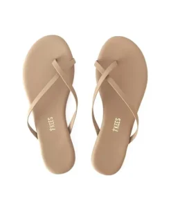 Tkees Sandals>Riley Vegan Leather Sandals Matte Nude