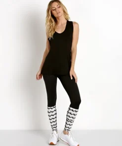 Track & Bliss Tops>Track & Bliss Keyhole Strappy Tank Black