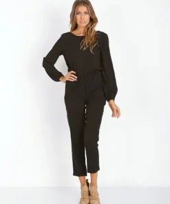 Tularosa Rompers>Prima Jumpsuit Black