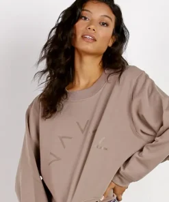 Varley Tops>Albata Sweater Taupe