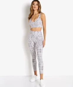 Varley Bottoms>Century 2.0 Legging Taupe Grey Snake