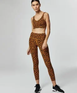 Varley Bottoms>Century Legging Yellow Cheetah