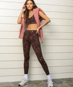 Varley Sports Bras>Edris Sports Bra Red Animal