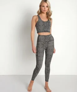 Varley Sports Bras>Lets Go Walker Sports Bra Olive Snake