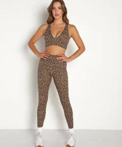 Varley Sports Bras>Watson Bra Coffe Cheetah