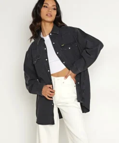 Wrangler Tops>Jumbo Shirt Blackopedia