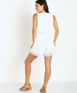 Wyldr Rompers>Run the World Playsuit Ivory
