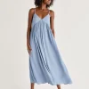 Z Supply Dresses>Atlas Midi Dress Ocean