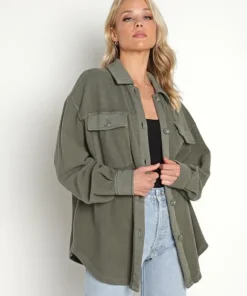 Z Supply Jackets>Austen Washed Shacket Dusty Olive