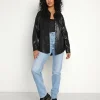 Z Supply Jackets>Evelyn Faux Leather Shacket Black