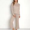 Z Supply Knits>Jaziah Rib Cowl Neck Top Heather Latte