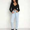 Z Supply Knits>Raya Shirred Sweater Top Heather Birch