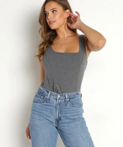 Z Supply Tops>Victoria Tank Charcoal